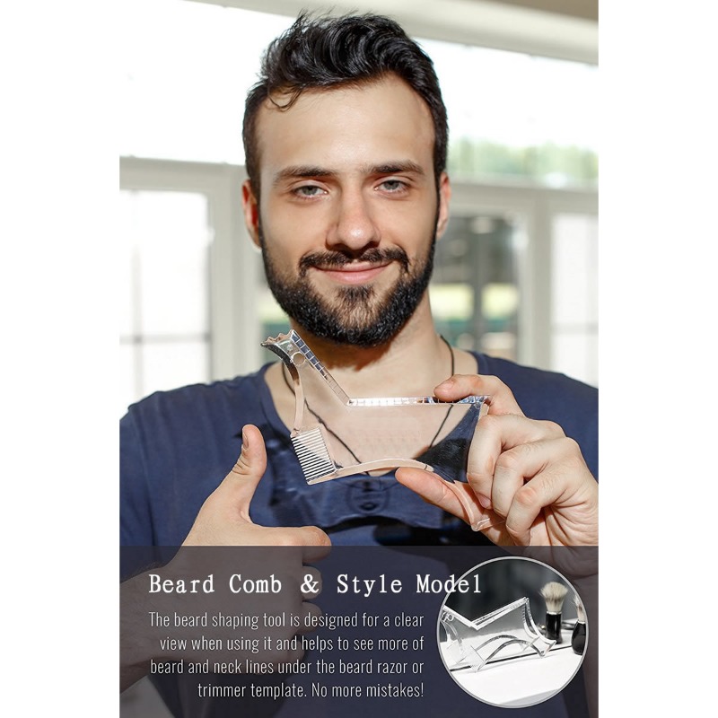 Men'S Grooming Tool - Beard Shaping Tool Mustache Styling Template