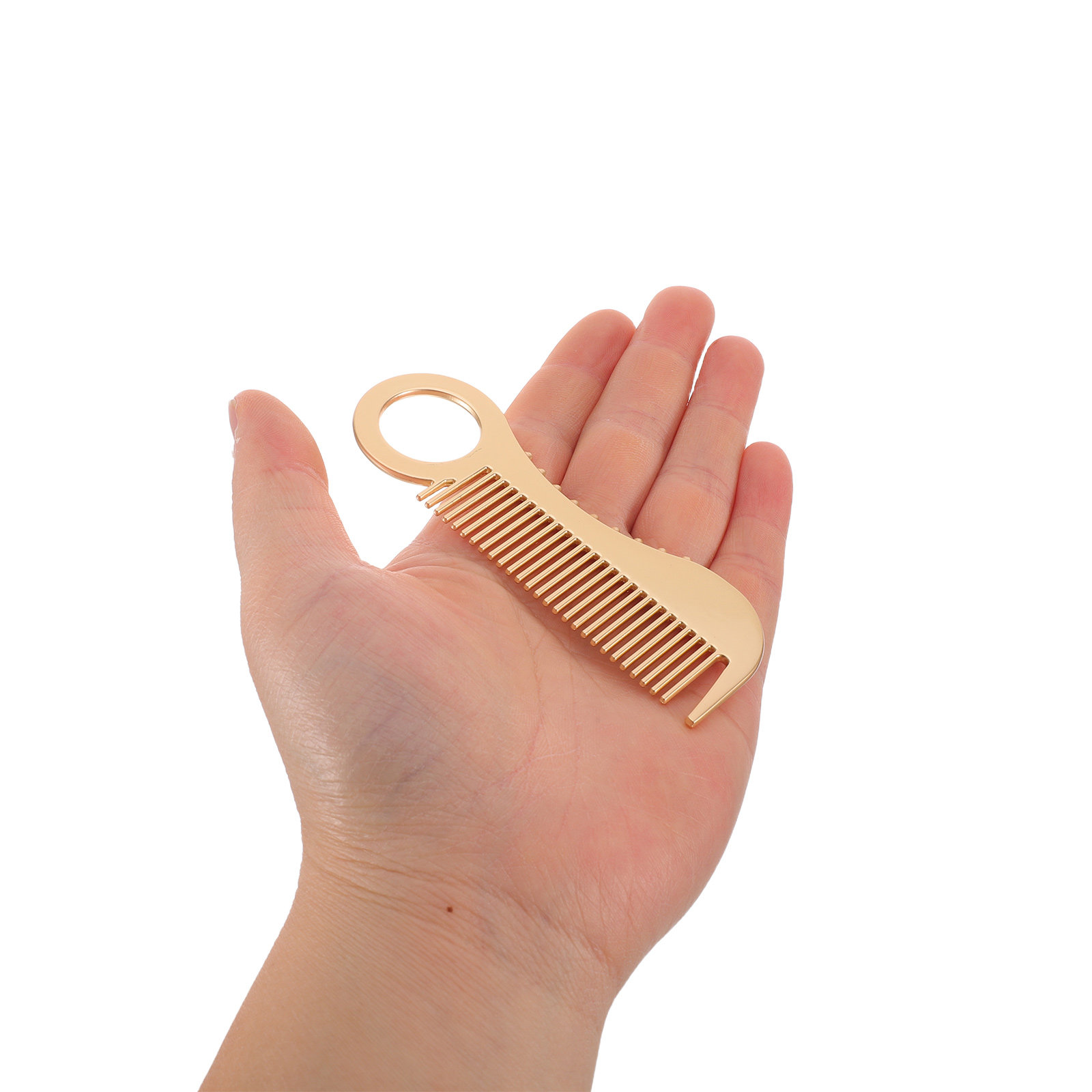 Men'S Beard Grooming - Mini Pocket Comb Men Metal Mustache