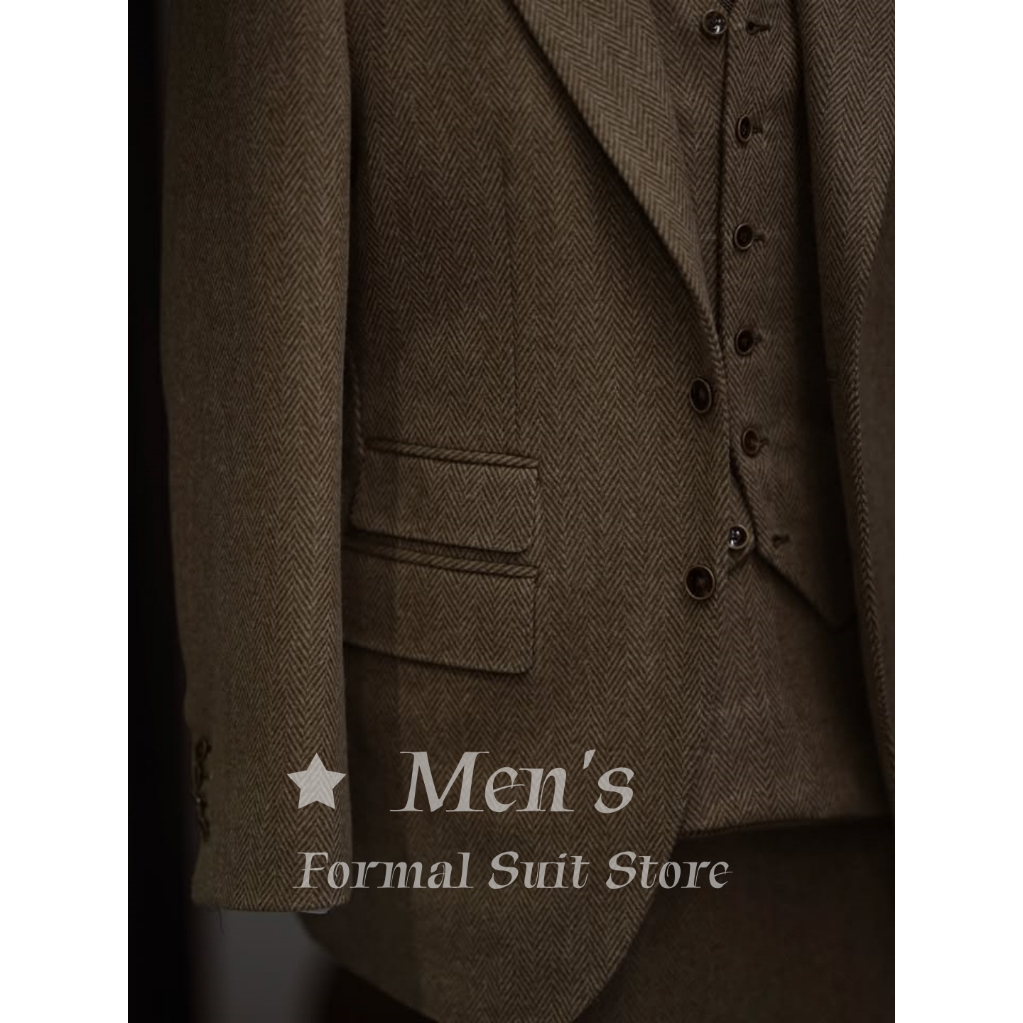 Fashion Mens Brown Herringbone - Men'S Grooming Daily 评论和价格