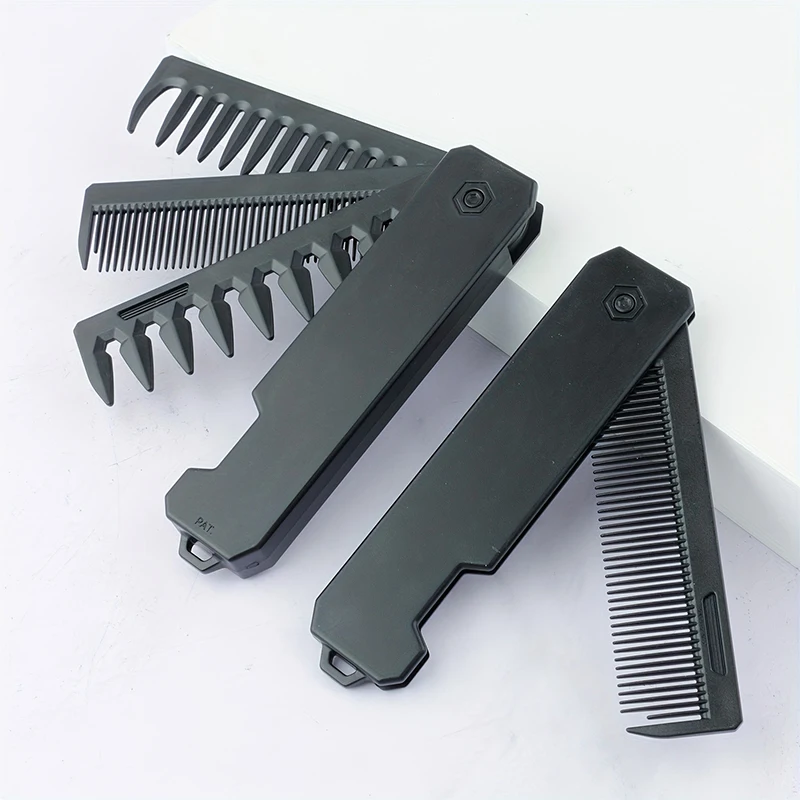 3-in-1 Folding Beard Comb for  - Mens Grooming Kit Gift 评论和价格