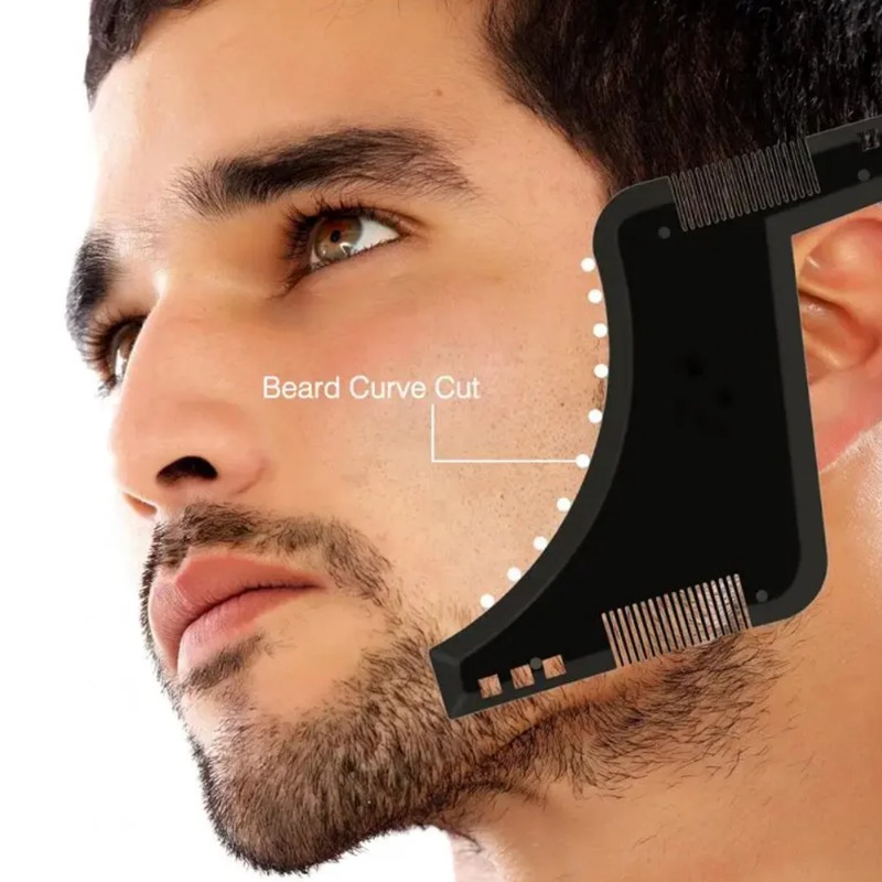 1PC Men Beard Shaping Template - Men'S Grooming Tool 评论和价格