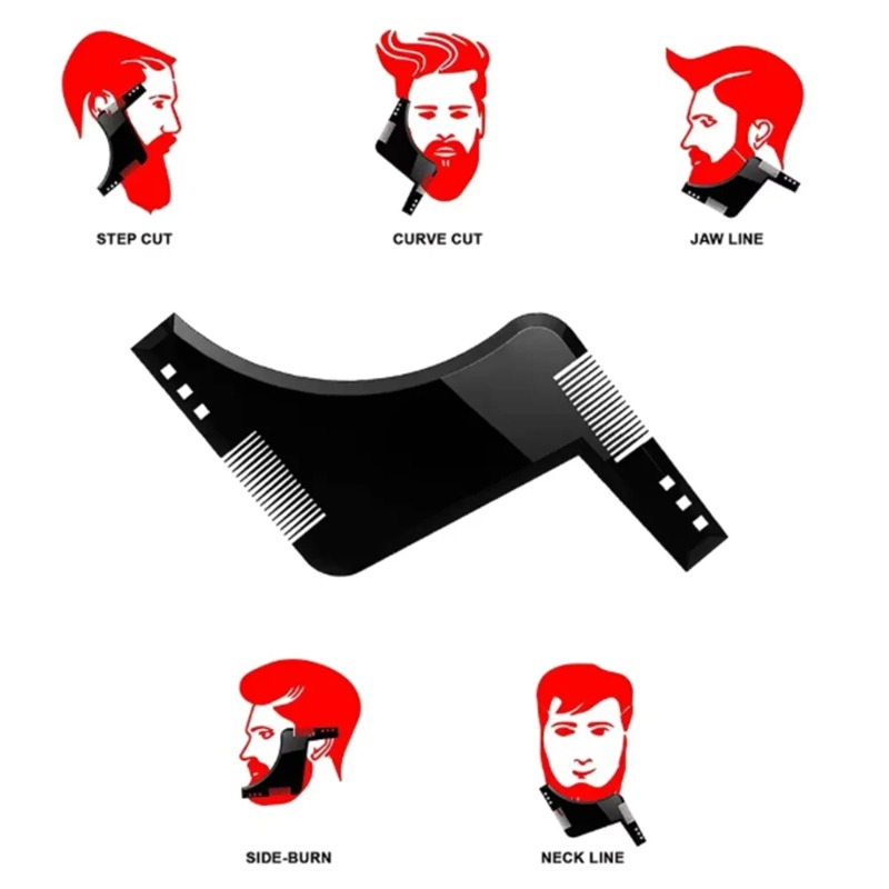 1PC Men Beard Shaping Template - Men'S Grooming Tool 评论和价格
