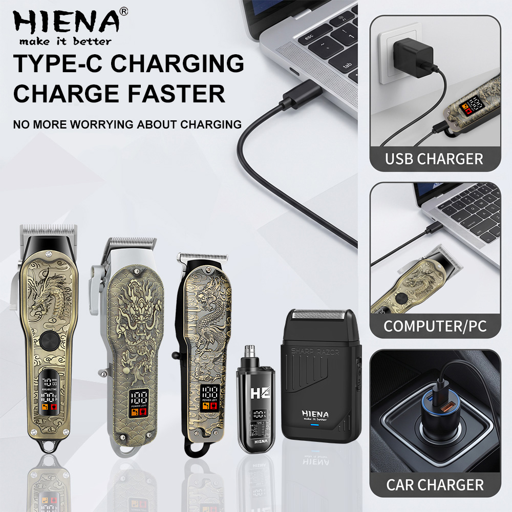 HIENA 5pcs Professional Hair C - Mens Grooming Kit Gift 评论和价格